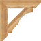 Ekena Millwork Balboa Slat Rough Sawn Bracket w/ Offset Brace, Western Red Cedar, 8"W x 32"D x 32"H BKT0806X32X32BOA06RWR - alternate 4